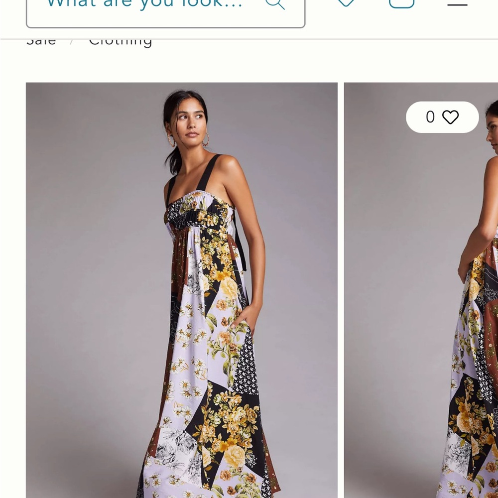 Anthropologie Multicolor Floral Maxi Dress
